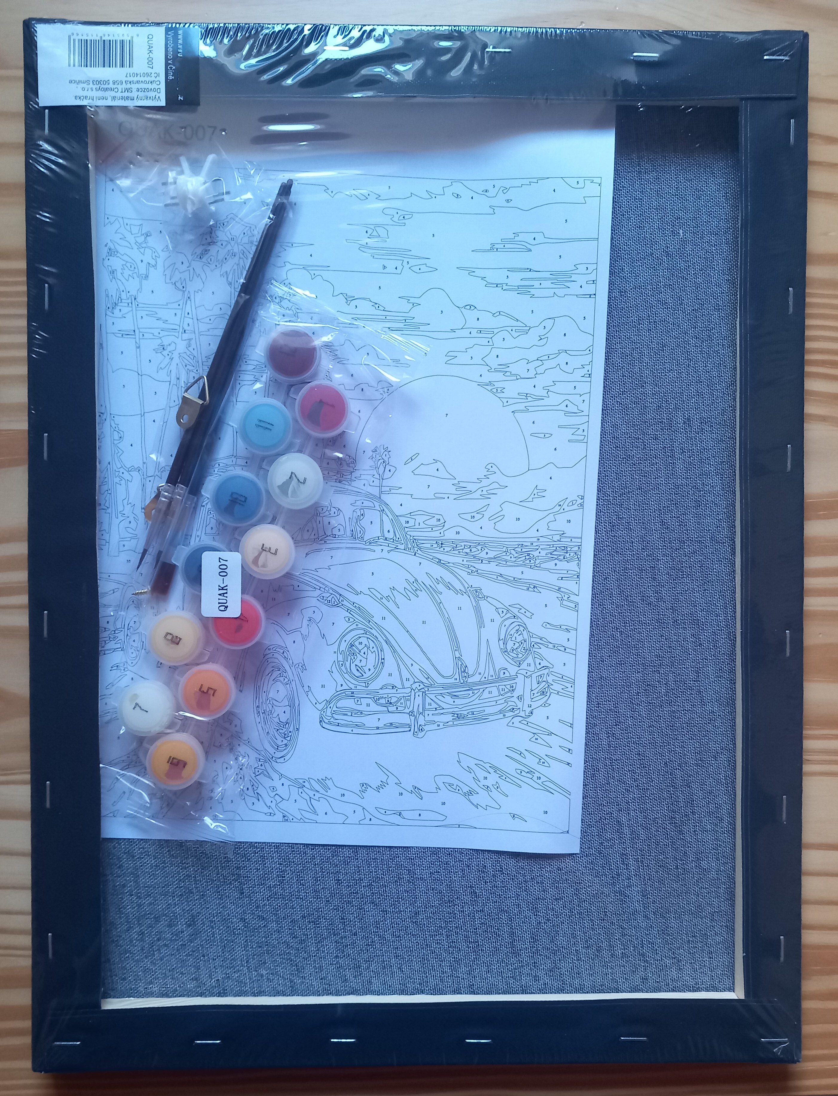 Malování na černé plátno - detail sady